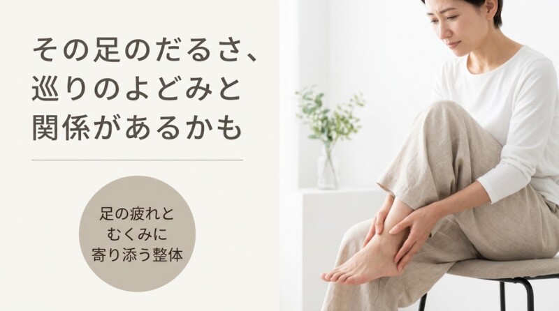松江市で足の疲れ・むくみにお悩みなら｜足裏マッサージと整体で巡りを整えるアプローチ｜よずく整体｜よずく整体